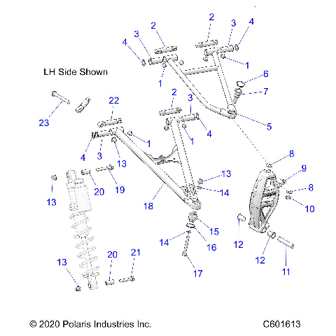 SUSPENSION, CONTROL ARMS and SPINDLE - S24TKP9FS (C601613)