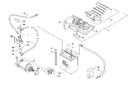 BATTERY AND STARTER ASSEMBLY [93399]