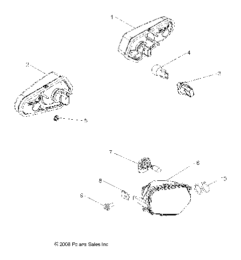 ELECTRICAL, HEADLIGHTS, TAILLIGHTS and BULBS - R09VH76 ALL OPTIONS (49RGRTAILLAMPS09RZR)