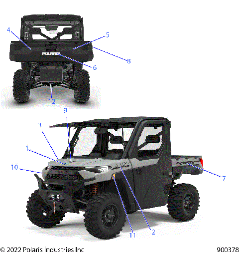 BODY, DECALS - R22RRV99AG/2AG/2BG (900378)