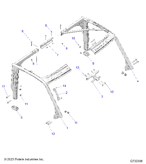 CHASSIS, CAB FRAME - R25XAL1RBD/BM (C733356)