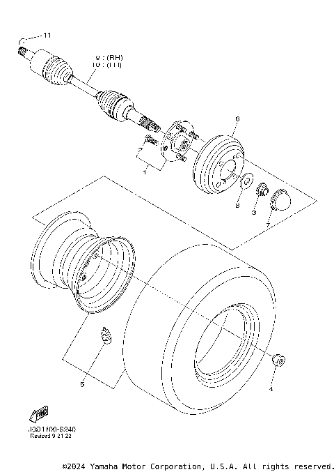 REAR AXLE & WHEEL