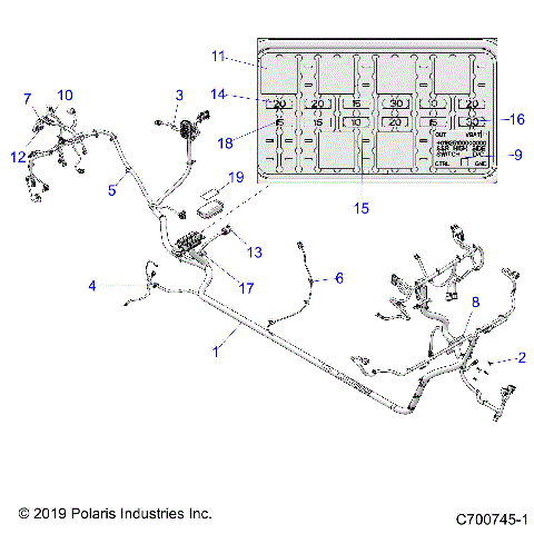 ELECTRICAL, WIRE HARNESS - R20T6A99A1/B1/E99A9/AM/AS/B9/BM/BS (C700745-1)