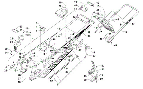 TUNNEL, REAR BUMPER, AND SNOWFLAP ASSEMBLY