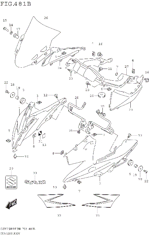 COWLING BODY (GSX250RRLJ:M2:P33)