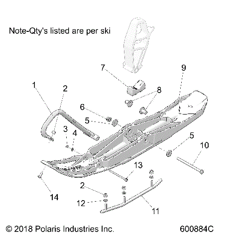 STEERING, SKI ASM. - S19DCL6PS/PEM (600884C)