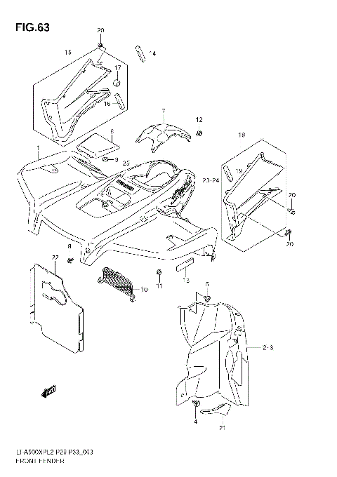 FRONT FENDER (LT-A500XPL2 E33)