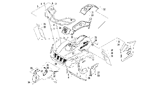 FRONT BODY, RACK, AND HEADLIGHT ASSEMBLY [94148]