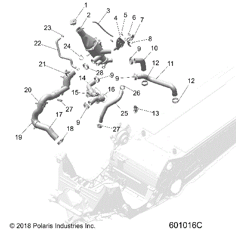 ENGINE, COOLING SYSTEM - S19EFS8R ALL OPTIONS (601016C)