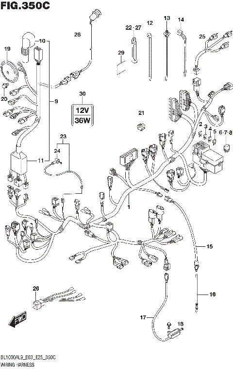 WIRING HARNESS (DL1000XAL9 E33)