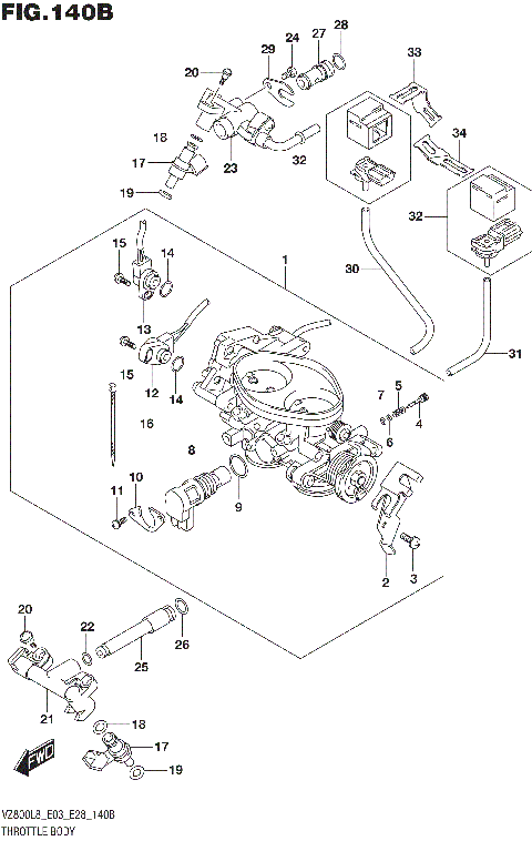 THROTTLE BODY (VZ800L8 E28)