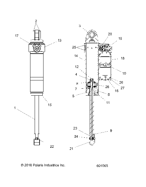 SUSPENSION, SHOCK, REAR TRACK - S20MDX6JSA/6JEA (601065)