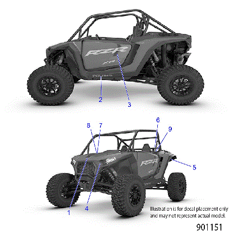BODY, DECALS - Z26NEX99A4/B4/A6/B6 (901151)