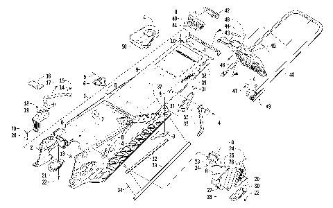 TUNNEL, REAR BUMPER, AND SNOWFLAP ASSEMBLY [97819]