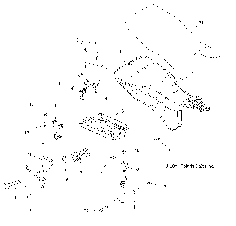 BODY, SEAT - A13MN50ET/EX (49ATVSEAT11SP500TR)