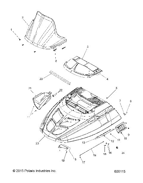 BODY, HOOD ASM. and WINDSHIELD - S19SJA5BSL/BEL (600115)