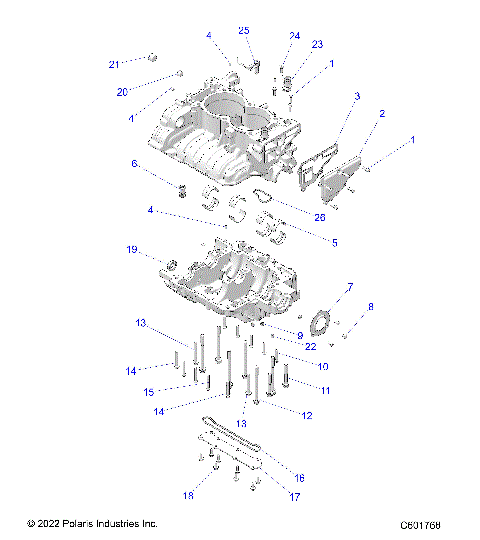 ENGINE, CRANKCASE - S23TDP9FS (C601768)