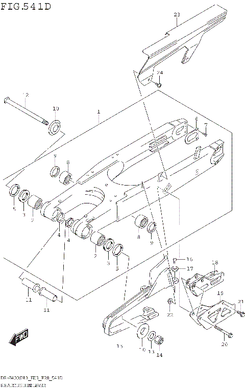REAR SWINGINGARM (DR-Z400SMM3 E03)
