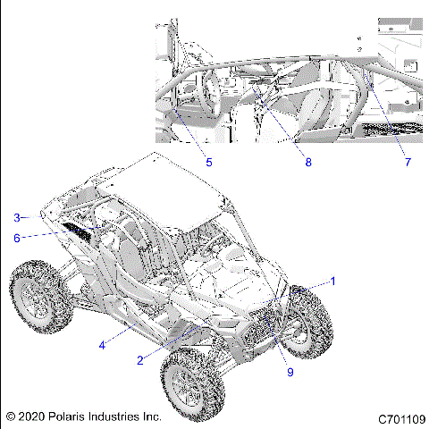 BODY, DECALS, STANDARD - Z20PAL92LG/G92LG (C701109)