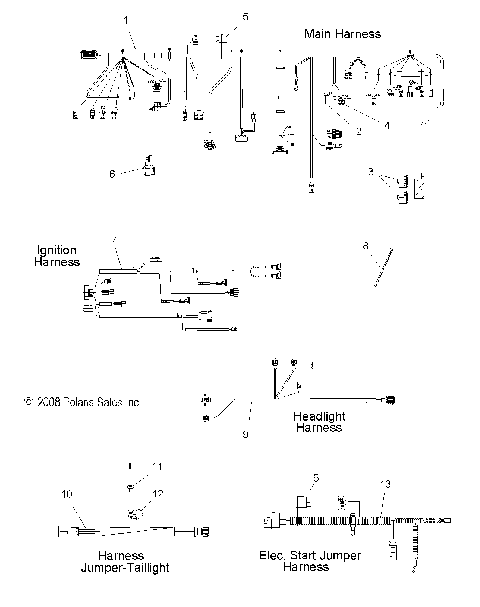 ELECTRICAL, WIRING HARNESSES - S09PB8ES/ESL (49SNOWHARNESS09800SB)
