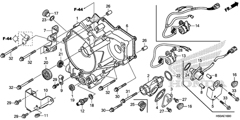 REAR CRANKCASE COVER