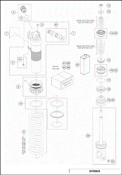 SHOCK ABSORBER DISASSEMBLED