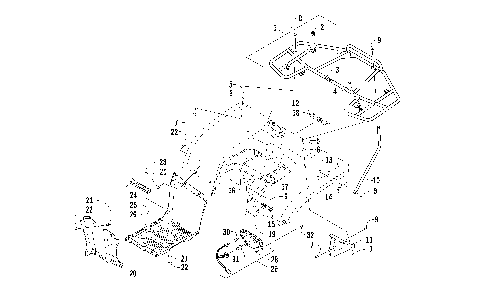REAR BODY, RACK, AND TAILLIGHT ASSEMBLY [96041]