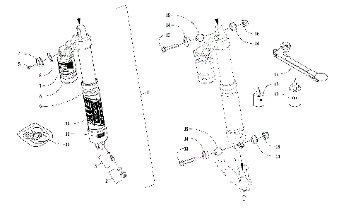 FRONT SUSPENSION SHOCK ABSORBER ASSEMBLY [108782]