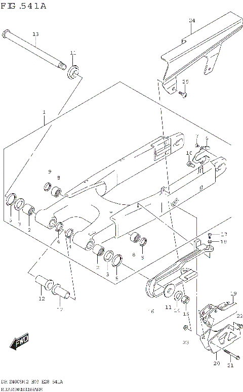 REAR SWINGINGARM (DR-Z400S)