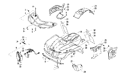 FRONT BODY, RACK, AND HEADLIGHT ASSEMBLY [97662]