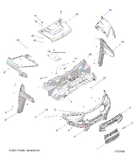 BODY, HOOD AND FRONT FASCIA - R25RRV99AC (C730478)