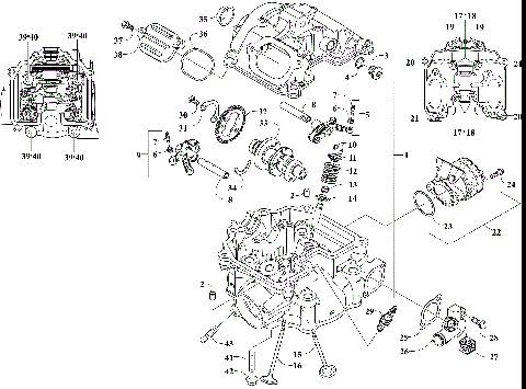 CYLINDER HEAD AND CAMSHAFT/VALVE ASSEMBLY [303923]