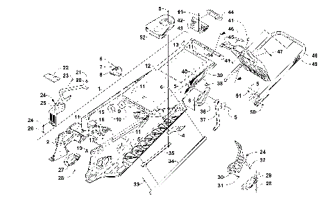 TUNNEL, REAR BUMPER, AND SNOWFLAP ASSEMBLY [103425]