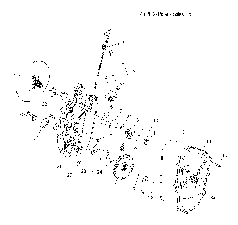 DRIVE TRAIN, CHAINCASE - S12MX6JSA/JEA (49SNOWCHAINCASE08600IQ)