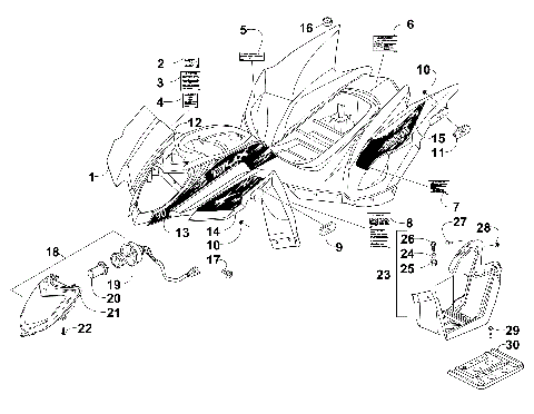 BODY PANEL AND HEADLIGHT ASSEMBLY [300502]
