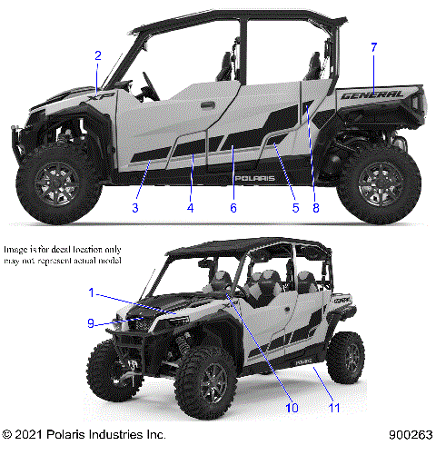 BODY, DECALS - G21GMD99AZ/BZ (900263)