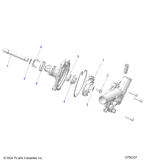 ENGINE, WATERPUMP ASSEMBLY - Z25ASE99P5 (C750337)