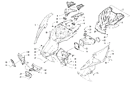 HOOD AND AIR INTAKE ASSEMBLY [105846]