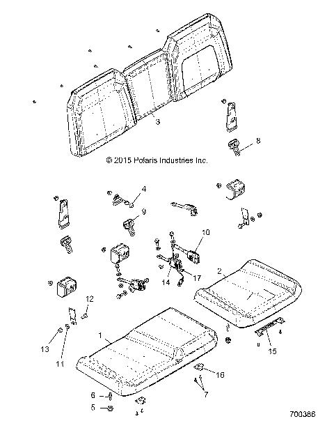 BODY, SEAT 60/40 FULL BACK - R16RTA57A1/A4/A9/B1/B4/B9 (700386)