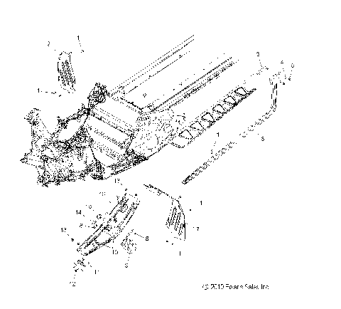 CHASSIS, CLUTCH GUARD and FOOTRESTS - S12CG8/CH8 ALL OPTIONS (49SNOWCLUTCHGUARD12800PRMK)