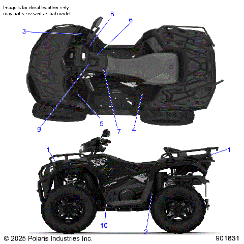 BODY, DECALS, STANDARD - A26SHE57CN (901831)