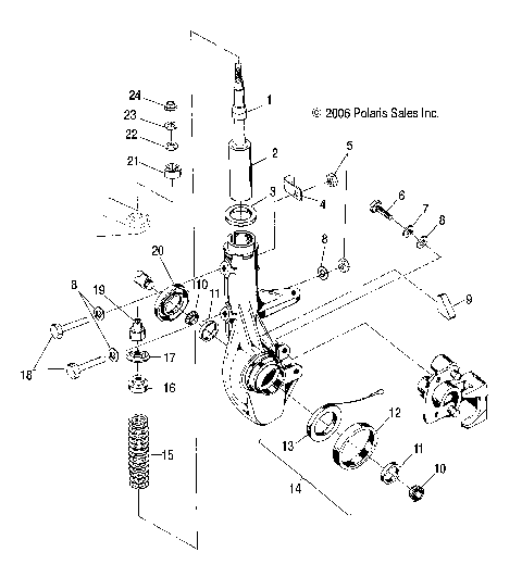SUSPENSION, STRUT, FRONT - A07CL50AA (49ATVSTRUT6X6)