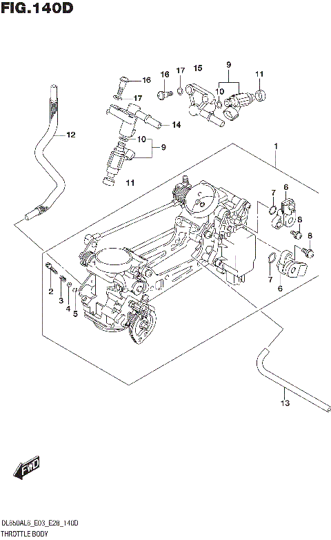 THROTTLE BODY (DL650XAL6 E28)