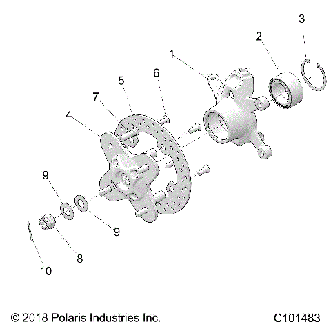 SUSPENSION, FRONT HUB and STEERING KNUCKLE- A24SGS95CT/S95FT/ET (C101483)