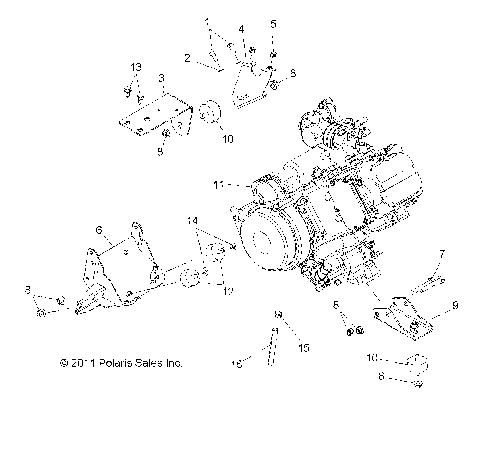 ENGINE, MOUNTING - R13WH50AG/AH/AR/AX (49RGRENGINEMTG12500CREW)