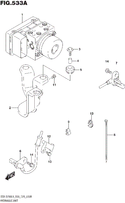 HYDRAULIC UNIT (GSX-S750AL5 E28)