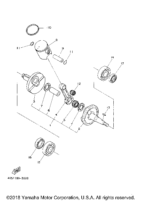 Y85ページ Kawasaki ATV 1985 OEM Parts Diagram for Engine Covers