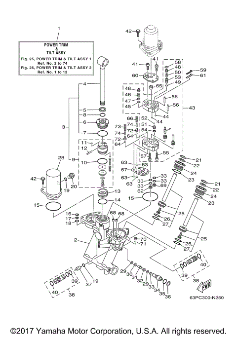 POWER TRIM TILT ASSY 1