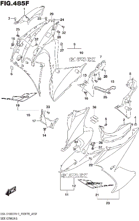 SIDE COWLING (GSX-S1000FYAL9 E33)