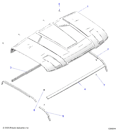 BODY, ROOF - D23P2UD4B4/VD4B4/WD4B4/YD4B4 (C2882911)